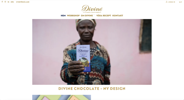 Shopify divine chocolate